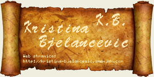 Kristina Bjelančević vizit kartica